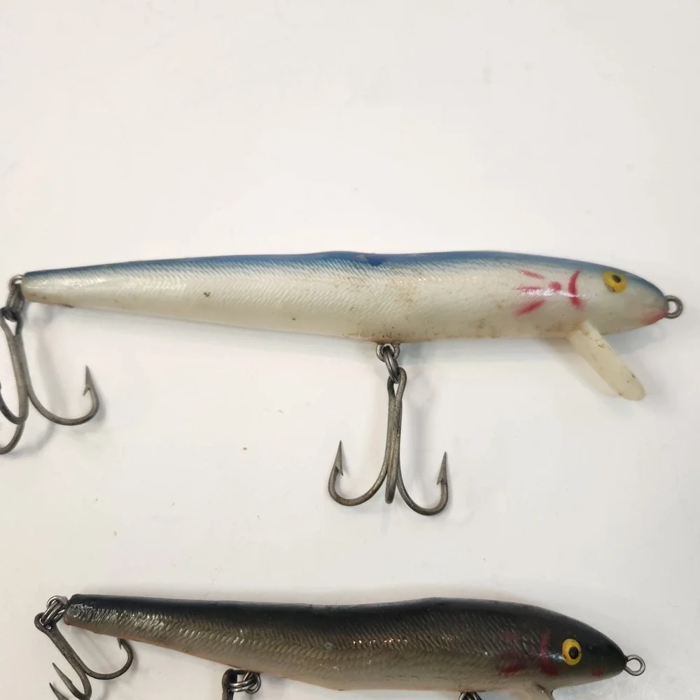 Lot Of 2 Vintage Cotton Cordell Redfin Lures 5-1/2 Inch‎ And 6-1/2 Inch Fishing
